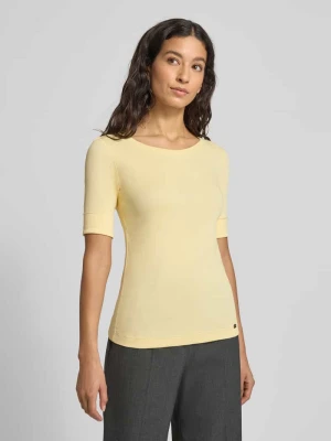 T-shirt z okrągłym dekoltem i rękawem z zakładką Marc Cain