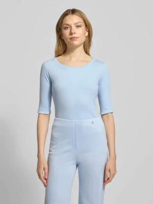 T-shirt z okrągłym dekoltem i rękawem z zakładką Marc Cain