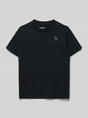 t-shirt z okrągłym dekoltem i wyhaftowanym logo Abercrombie&Fitch
