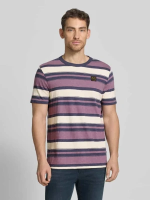 t-shirt z okrągłym dekoltem i wyhaftowanym logo PME Legend