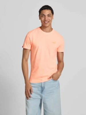t-shirt z okrągłym dekoltem i wyhaftowanym logo Superdry