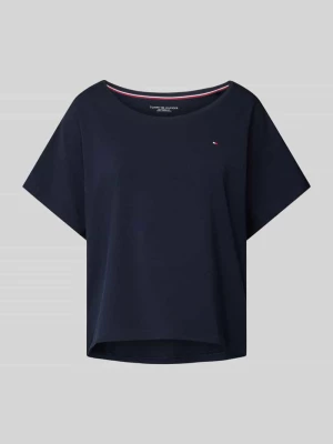 T-shirt z okrągłym dekoltem i wyhaftowanym logo Tommy Hilfiger