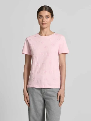 t-shirt z okrągłym dekoltem Jake*s Mocnoróżowy