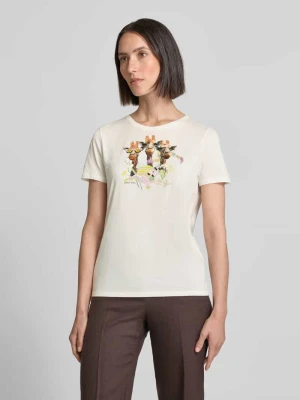 T-shirt z okrągłym dekoltem Marc Cain