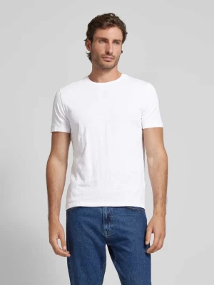 T-shirt z okrągłym dekoltem model 'ASPEN SLUB’ Selected Homme