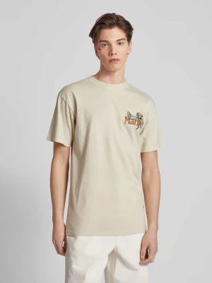 T-shirt z okrągłym dekoltem model 'BETTER CALL BEAR’ MARKET