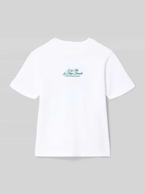 t-shirt z okrągłym dekoltem model 'CASSIS' Jack&Jones Biały