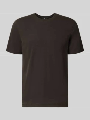 T-shirt z okrągłym dekoltem model 'CIDANI' CINQUE Średniobrązowy
