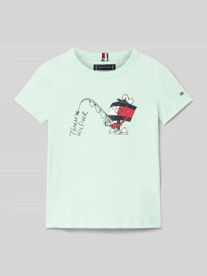 T-shirt z okrągłym dekoltem model 'FLAG FUN’ Tommy Hilfiger Kids