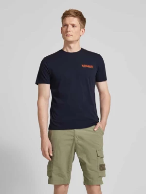 T-shirt z okrągłym dekoltem model ‘GRAS’ Napapijri