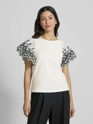 T-shirt z okrągłym dekoltem model ‘MALUI’ Ichi