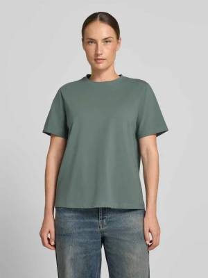 T-shirt z okrągłym dekoltem model 'NORA' Vila Petrol