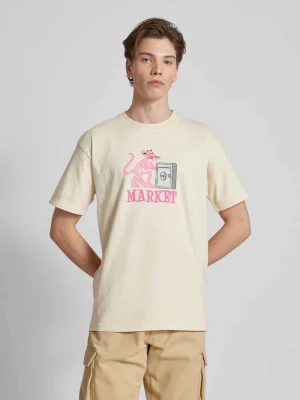 T-shirt z okrągłym dekoltem model ‘PINK PANTHER’ MARKET