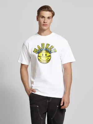 T-shirt z okrągłym dekoltem model ‘SMILEY’ MARKET