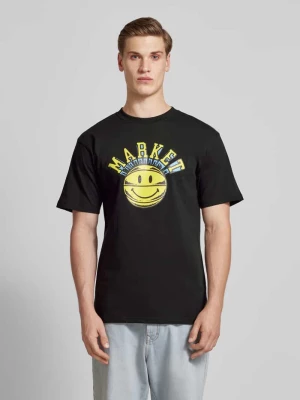 T-shirt z okrągłym dekoltem model ‘SMILEY’ MARKET