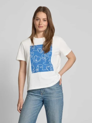 T-shirt z okrągłym dekoltem model ‘SYBIL’ Vila