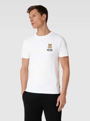 T-shirt z okrągłym dekoltem model ‘Underbear’ Moschino Swim + Underwear