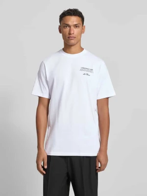 T-shirt z okrągłym dekoltem model ‘West Side’ Les Deux