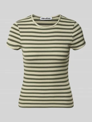 t-shirt z okrągłym dekoltem REVIEW