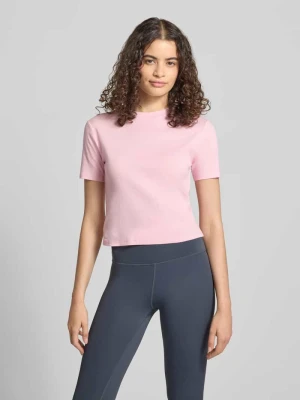 t-shirt z okrągłym dekoltem Topshop Mocnoróżowy
