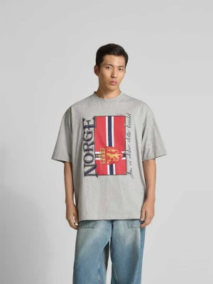 T-shirt z okrągłym dekoltem Vetements Średnioszary