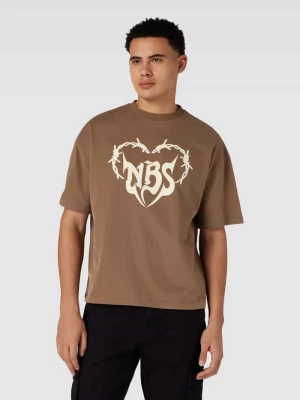T-shirt z okrągłym dekoltem w jednolitym kolorze No Bystanders