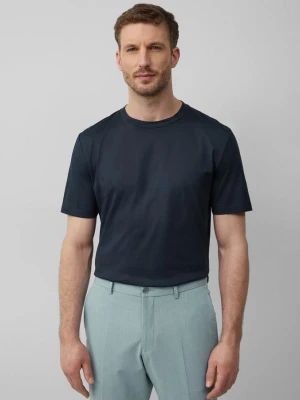 T-shirt z okrągłym dekoltem z merceryzowanego bawełnianego dżerseju s.Oliver niebieski
