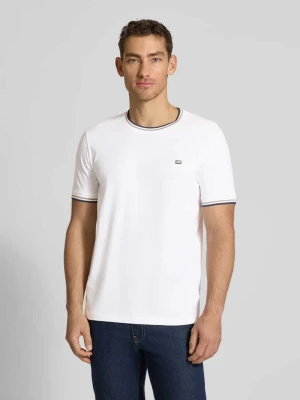 t-shirt z paskami w kontrastowym kolorze i okrągłym dekoltem Christian Berg Men
