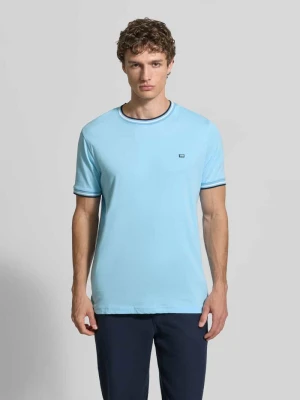 t-shirt z paskami w kontrastowym kolorze i okrągłym dekoltem Christian Berg Men
