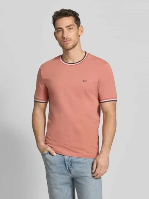 t-shirt z paskami w kontrastowym kolorze i okrągłym dekoltem Christian Berg Men