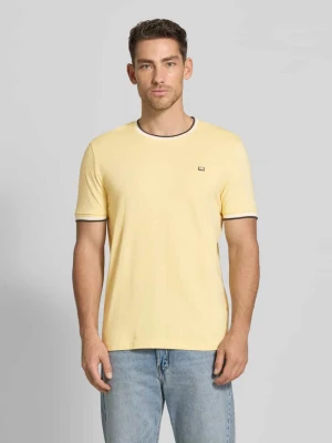 t-shirt z paskami w kontrastowym kolorze i okrągłym dekoltem Christian Berg Men