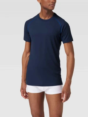 T-shirt z paskami w kontrastowym kolorze mey