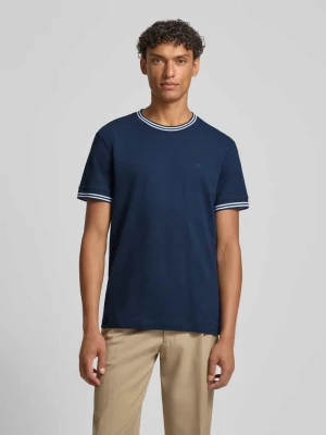 t-shirt z paski w kontrastowym kolorze model 'Jose' JOOP!