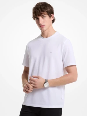 T-shirt z piki z mieszanki bawełny Michael Kors BIAŁY (Biały)