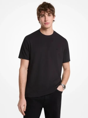 T-shirt z piki z mieszanki bawełny Michael Kors CZARNY (Czarny)