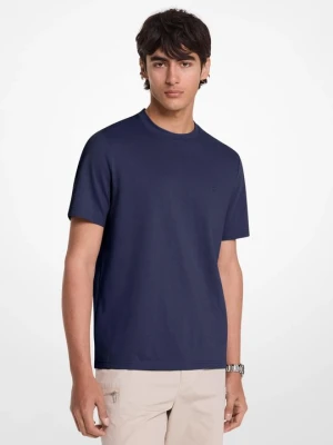 T-shirt z piki z mieszanki bawełny Michael Kors PÓŁNOC (Niebieski)