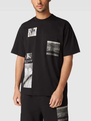 T-shirt z plakietką model ‘MULTI LANDSCAPE’ Calvin Klein Jeans