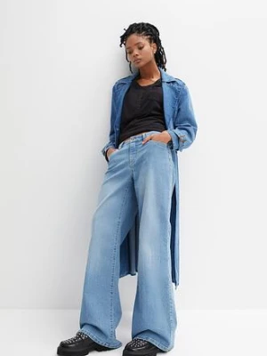 T-shirt z plisą guzikową bonprix