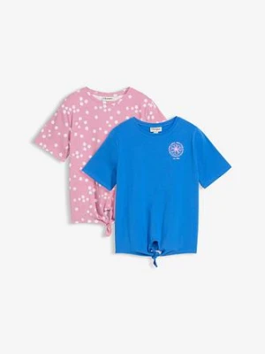 T-shirt z półrękawem z elastycznej mieszanki bawełny organicznej (2 szt.) bonprix