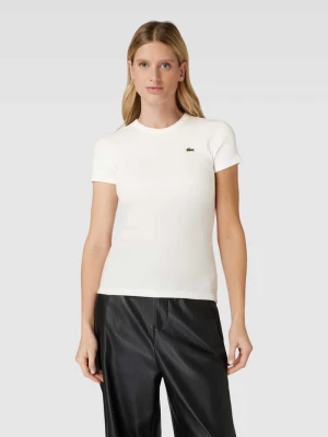 T-shirt z prążkowaną fakturą Lacoste Sport