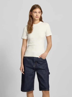 T-shirt z prążkowaniem Marc O'Polo DENIM