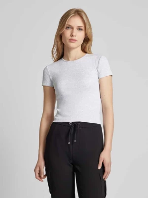 T-shirt z prążkowaniem model ‘CHLOE’ Vero Moda