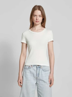 T-shirt z prążkowaniem model ‘SULLY’ American vintage