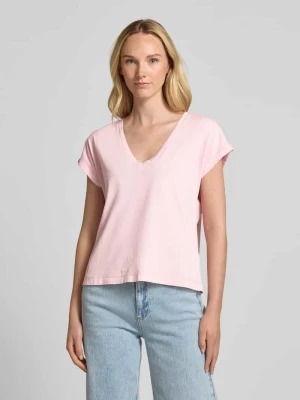 T-shirt z prążkowanym dekoltem w serek Jake*s Casual