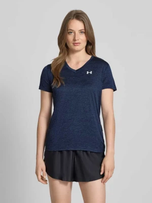 T-shirt z prążkowanym dekoltem w serek Under Armour
