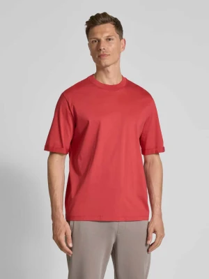T-shirt z prążkowanym okrągłym dekoltem Armani Exchange