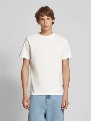 T-shirt z prążkowanym okrągłym dekoltem Blend