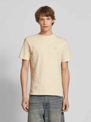 T-shirt z prążkowanym okrągłym dekoltem Blend