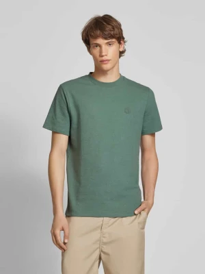 T-shirt z prążkowanym okrągłym dekoltem Blend