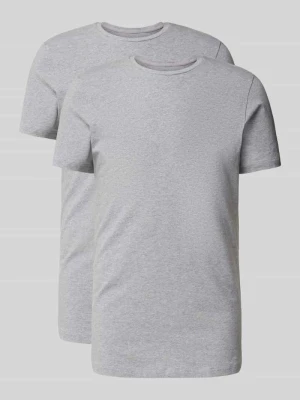 T-shirt z prążkowanym okrągłym dekoltem Bread & Boxers